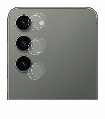 Image of the device Samsung Galaxy S23 (ONLY Camera Lens) with a wide variety of screen protectors.