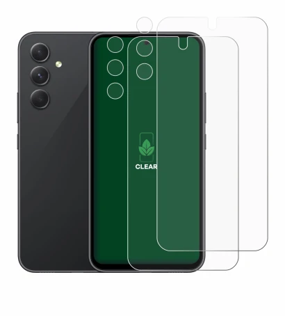 Image of the device Samsung Galaxy A54 5G (Front+Camera) with a wide variety of screen protectors.
