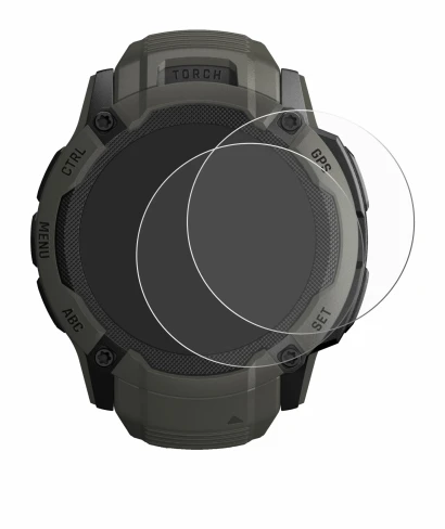 Image of the device Garmin Instinct 2X Solar with a wide variety of screen protectors.