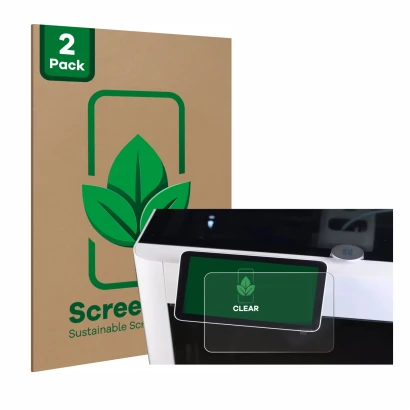 Front side of a product packaging with the brand logo ScreenLeaf. Next to it is the device Bambu Lab X1-Carbon 3D Printer show
