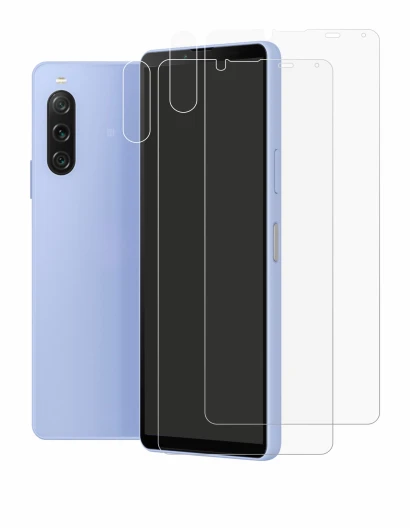 Image of the device Sony Xperia 10 V (Front+Camera) with a wide variety of screen protectors.
