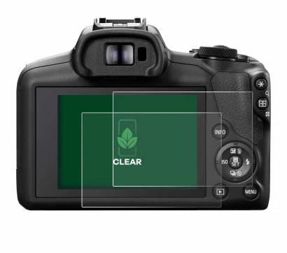 Image of the device Canon EOS R100 with a wide variety of screen protectors.