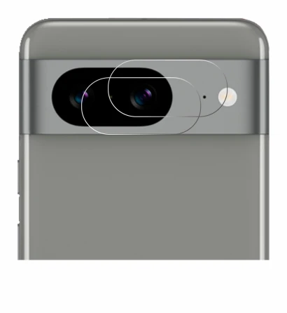 Image of the device Google Pixel 8 (ONLY Camera Lens) with a wide variety of screen protectors.