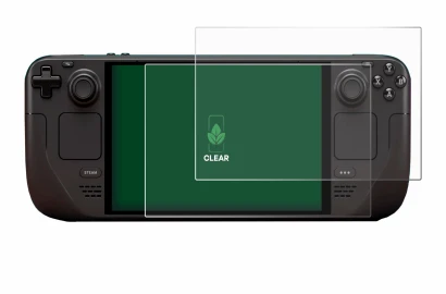 Image of the device Valve Steam Deck OLED with a wide variety of screen protectors.