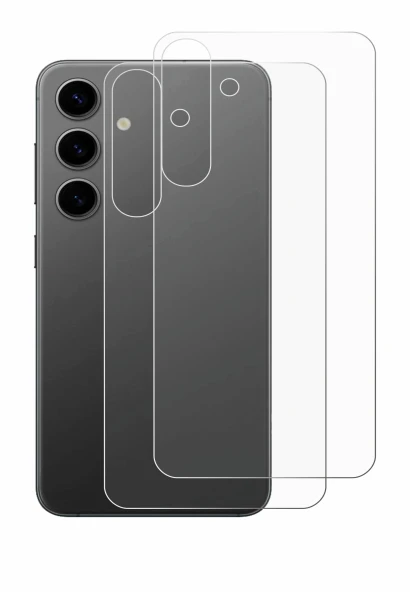 Image of the device Samsung Galaxy S24 Plus (Back) with a wide variety of screen protectors.