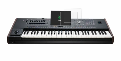 Image of the device KORG Pa5X with a wide variety of screen protectors.
