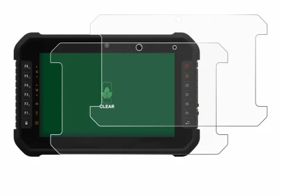 Image of the device GeoMax Zenius 08 with a wide variety of screen protectors.