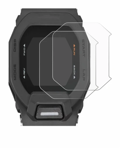 Image of the device Casio G-Shock GBD-200 with a wide variety of screen protectors.