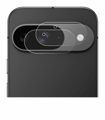 Image of the device Google Pixel 9 (ONLY Camera Lens) with a wide variety of screen protectors.