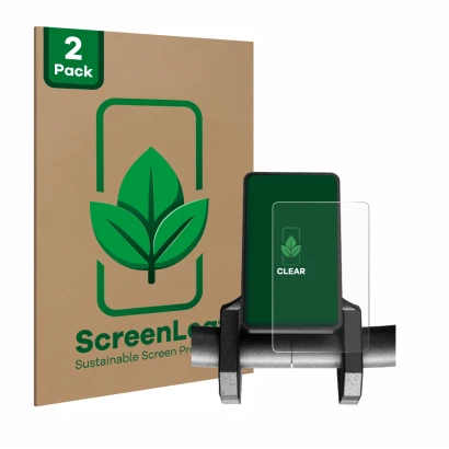 Front side of a product packaging with the brand logo ScreenLeaf. Next to it is the device Joyor S8-S V1 shown with the corres