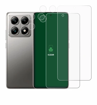 Image of the device Xiaomi 14T Pro (Front+Camera) with a wide variety of screen protectors.