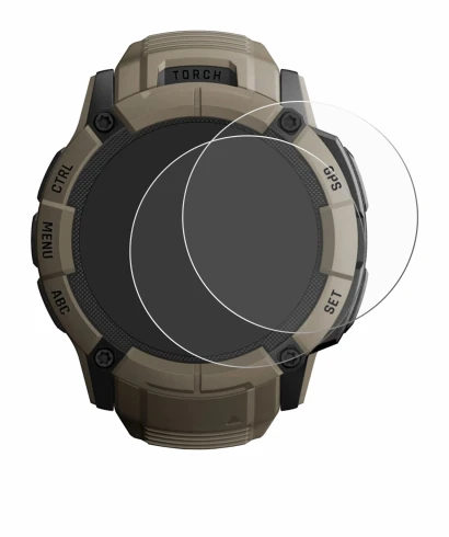 Image of the device Garmin Instinct 2X Solar Tactical Edition with a wide variety of screen protectors.