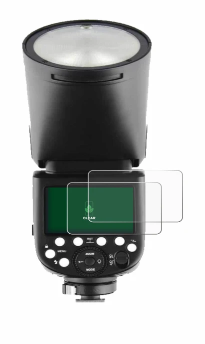 Image of the device Godox TT685 II with a wide variety of screen protectors.