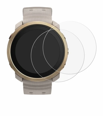 Image of the device Polar Vantage M3 with a wide variety of screen protectors.