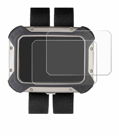 Image of the device Apeks DSX with a wide variety of screen protectors.