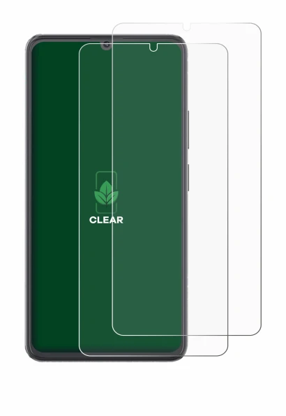 Image of the device Cubot A20 with a wide variety of screen protectors.