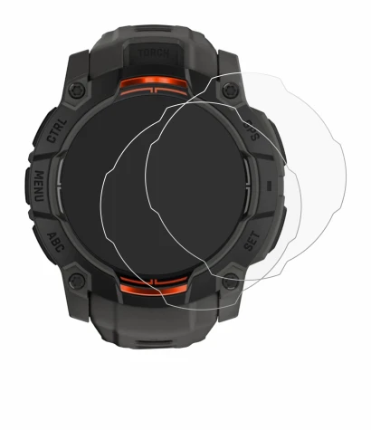Image of the device Garmin Instinct 3 Solar (50 mm) with a wide variety of screen protectors.