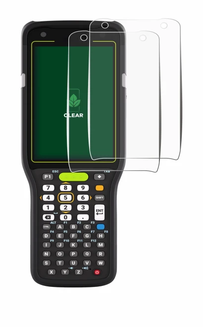 Image of the device Zebra MC3400 with a wide variety of screen protectors.