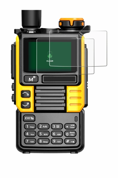 Image of the device Quansheng UV-K5 (99) with a wide variety of screen protectors.