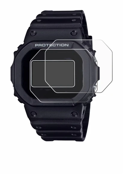 Image of the device Casio G-Shock DW-5600RL-1 with a wide variety of screen protectors.