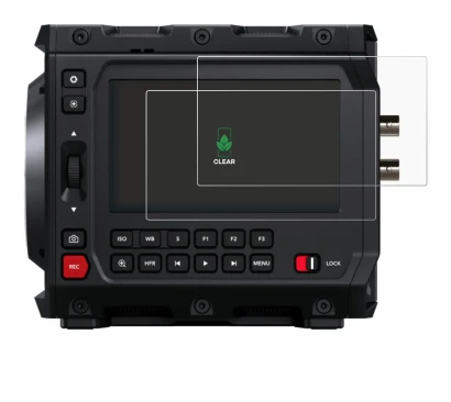 Image of the device Blackmagic Design Pyxis 6K 4" with a wide variety of screen protectors.