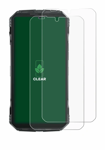 Image of the device Doogee S Punk Pro with a wide variety of screen protectors.