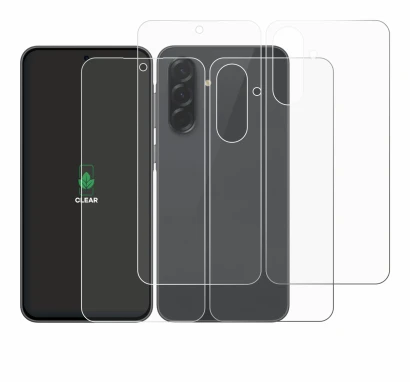 Image of the device Samsung Galaxy A36 5G (Front+Back) with a wide variety of screen protectors.