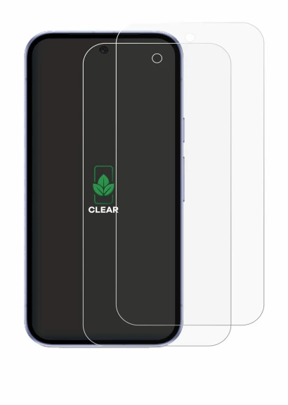 Image of the device Google Pixel 9a with a wide variety of screen protectors.