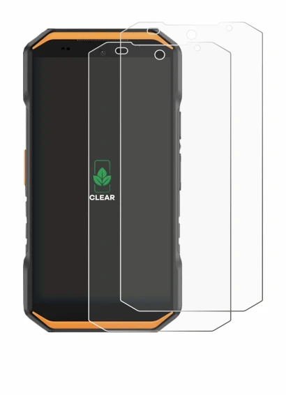 Image of the device Ulefone Armor X32 with a wide variety of screen protectors.