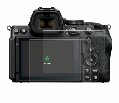 Image of the device Nikon Z5 II with a wide variety of screen protectors.