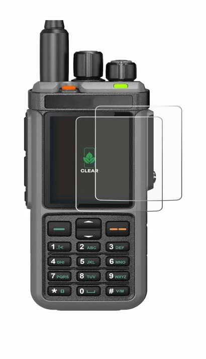 Image of the device Radtel RT-880 with a wide variety of screen protectors.