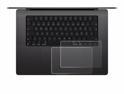 Image of the device Apple MacBook Pro 16" M4 2024 (ONLY Touch Trackpad) with a wide variety of screen protectors.