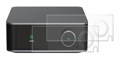 Image of the device WiiM Ultra with a wide variety of screen protectors.