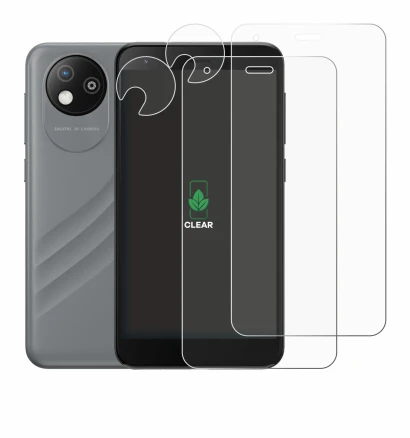 Image of the device ZTE Blade A35 lite (Front+Camera) with a wide variety of screen protectors.