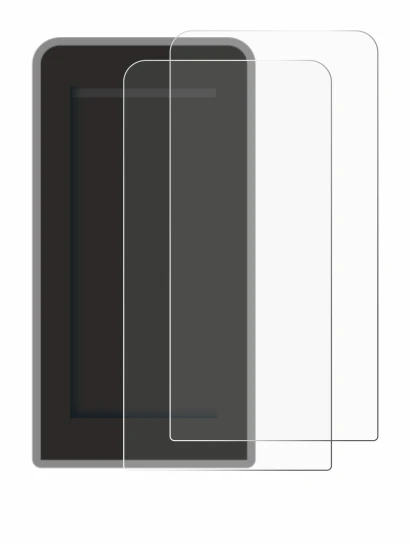 Image of the device Tenways CGO600 Pro with a wide variety of screen protectors.