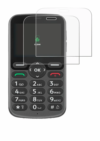 Image of the device Doro 1380 with a wide variety of screen protectors.