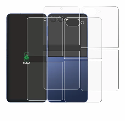 Image of the device Samsung Galaxy Z Flip 7 (Front+Back) with a wide variety of screen protectors.