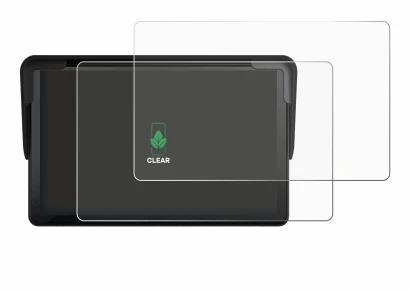 Image of the device Carpuride V3 7" with a wide variety of screen protectors.