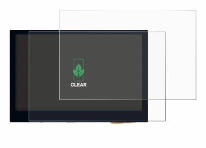 Image of the device Waveshare 4.3" with a wide variety of screen protectors.