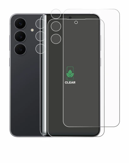 Image of the device Samsung Galaxy S25 FE (Front+Camera) with a wide variety of screen protectors.