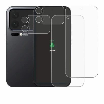 Image of the device Xiaomi 17 Pro (Front+Camera) with a wide variety of screen protectors.