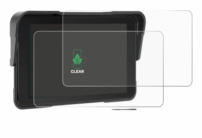 Image of the device Sixwin P2 5" with a wide variety of screen protectors.