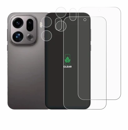 Image of the device Oppo Find X9 (Front+Camera) with a wide variety of screen protectors.