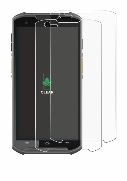 Image of the device Newland MT93 with a wide variety of screen protectors.