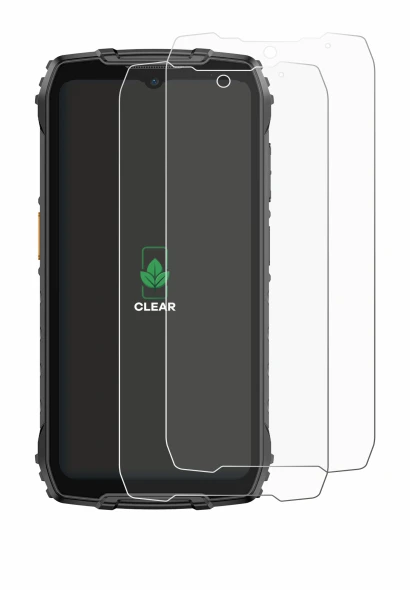 Image of the device Ulefone RugKing 4 Pro with a wide variety of screen protectors.
