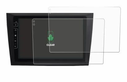 Image of the device Dynavin D8-DF31 9" with a wide variety of screen protectors.