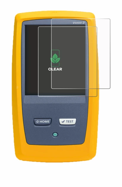 Image of the device Fluke DSX8000 with a wide variety of screen protectors.