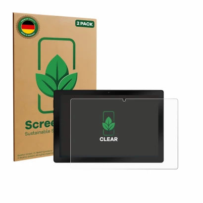 Front side of a product packaging with the brand logo ScreenLeaf. Next to it is the device Wqplo WPLA10 shown with the corresp