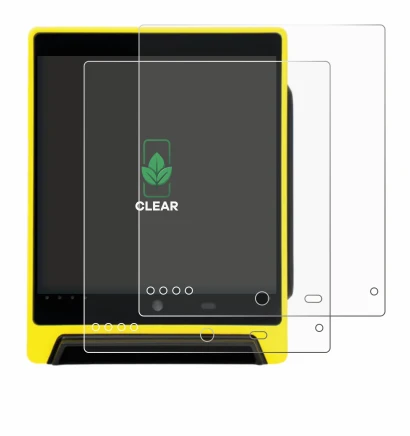 Image of the device Nayax VPOS Media 4 with a wide variety of screen protectors.