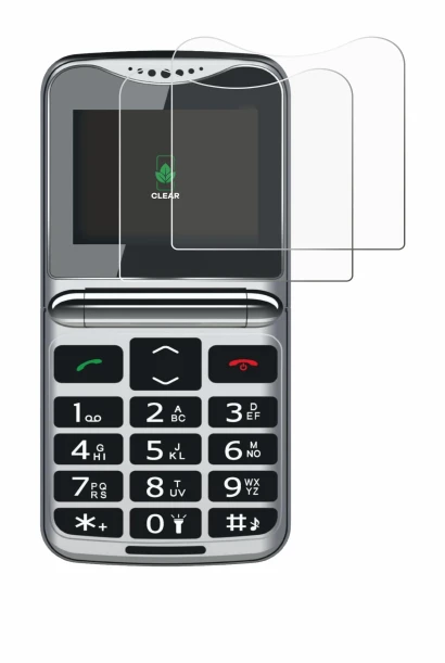 Image of the device bea-fon Fold 10 LTE with a wide variety of screen protectors.